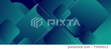 Square shapes composition geometric abstract background. 3D shadow effects and fluid gradients. Modern overlapping forms 75484912