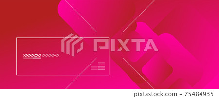 Square shapes composition geometric abstract background. 3D shadow effects and fluid gradients. Modern overlapping forms 75484935