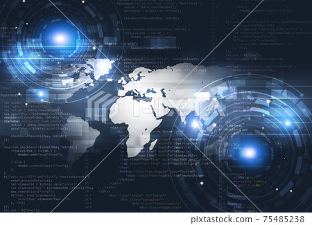 front-end css js html. mixed media background - Stock Illustration ...