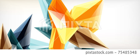Vector 3d triangles and pyramids abstract background for business or technology presentations, internet posters or web brochure covers Vector 3d triangles and pyramids abstract background for business or technology presentations, internet posters or web brochure covers 75485348