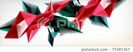 Vector 3d triangles and pyramids abstract background for business or technology presentations, internet posters or web brochure covers 75485367