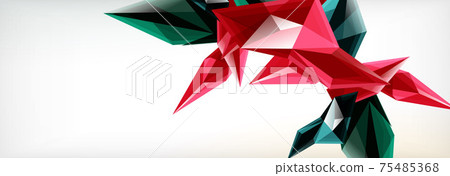 Vector 3d triangles and pyramids abstract background for business or technology presentations, internet posters or web brochure covers 75485368