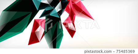 Vector 3d triangles and pyramids abstract background for business or technology presentations, internet posters or web brochure covers 75485369