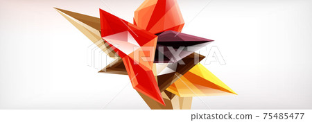Vector 3d triangles and pyramids abstract background for business or technology presentations, internet posters or web brochure covers Vector 3d triangles and pyramids abstract background for business or technology presentations, internet posters or web brochure covers 75485477