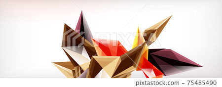 Vector 3d triangles and pyramids abstract background for business or technology presentations, internet posters or web brochure covers Vector 3d triangles and pyramids abstract background for business or technology presentations, internet posters or web brochure covers 75485490