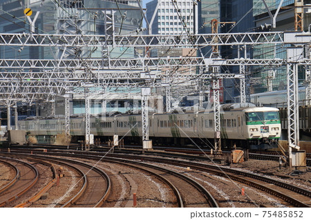 Special express train departing from Tokyo Station Odoriko 185 series train 75485852