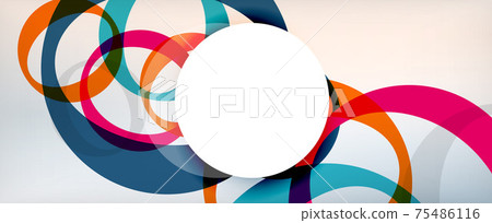 Ring geometric shapes, o letter repetition wallpaper. Abstract background for business or technology presentations, internet posters or web brochure covers 75486116