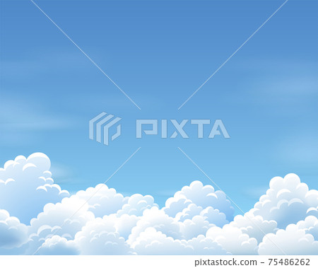 Sky and cloud background illustration - Stock Illustration [75486262 ...