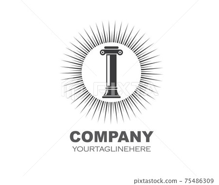 pillar Logo vector Template illustration 75486309