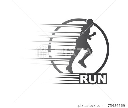 running man icon vector illustration design 75486369