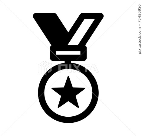 Gold medal icon 75486950