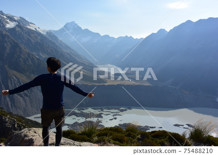Mount Cook, National Park, Aoraki, World Heritage, Sally Turns Track (New Zealand) Mount Cook, National Park, Aoraki, World Heritage, Sally Turns Track (New Zealand) 75488210
