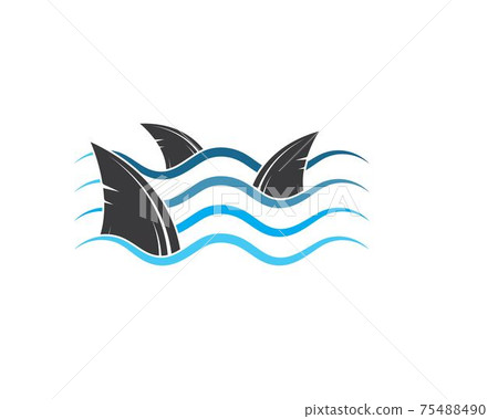 shark fin icon vector illustration shark fin icon vector illustration 75488490