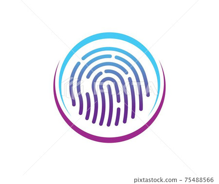 fingerprint logo icon illustration vector template fingerprint logo icon illustration vector template 75488566