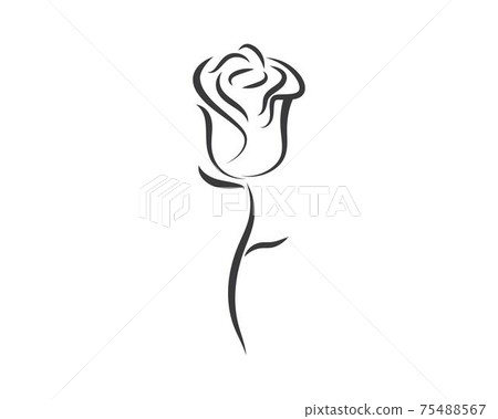 Rose flower Logo vector Template Rose flower Logo vector Template 75488567