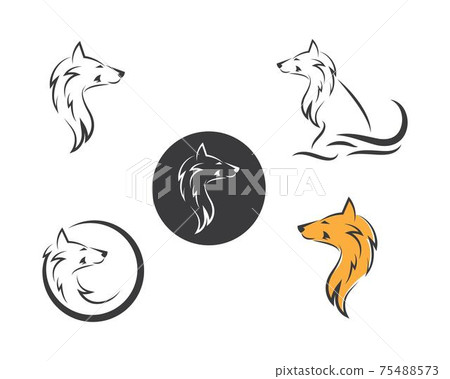 Wolf Logo icon vector illustration design Wolf Logo icon vector illustration design 75488573
