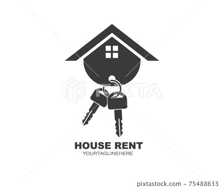 icon of house rent vector illustration 75488633