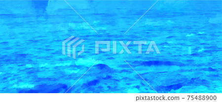Vector vintage watercolor picture with sea painting Vector vintage watercolor picture with sea painting 75488900