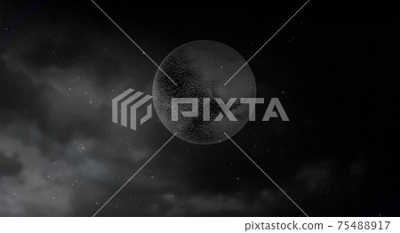 Full moon with stars isolated on dark background. Full moon with stars isolated on dark background. 75488917