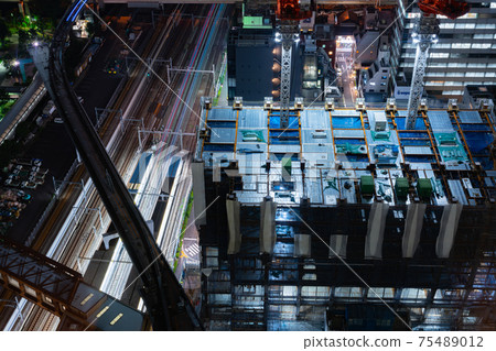 世界貿易中心大廈海邊熱門旅遊景點港區東京夜摩天大樓山手線都市高中 75489012