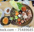Korean food pork feet 75489685