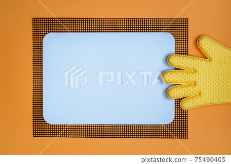 Blue cutting board with space for text 75490405