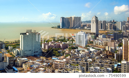 View of Zhuhai and Macau, Guangdong, China View of Zhuhai and Macau, Guangdong, China 75490599