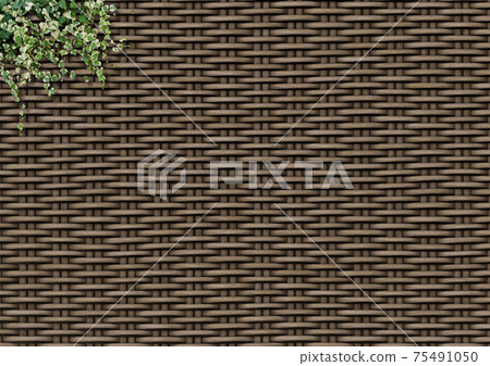 木質編織葉紋理背景 75491050