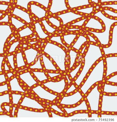 Marine seamless pattern of tangled colorful rope. - Stock Illustration ...