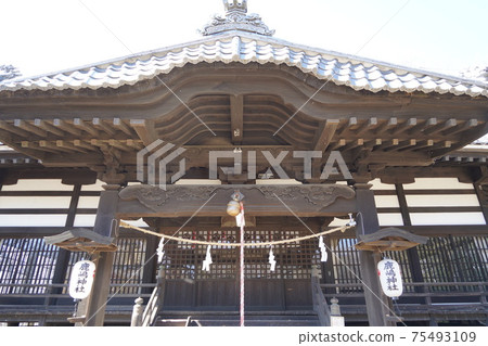 Komoro Castle Ruins / Komoro Garden (Kashima Shrine) in winter, territory by Kansuke Yamamoto and others at the behest of Shingen Takeda 75493109