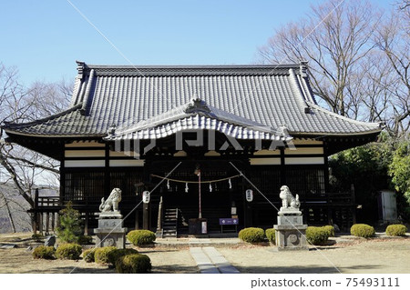 冬季的小森城堡遺跡/小森花園（鹿島神社），山本勘介等人在武田信玄的要求下領地 75493111