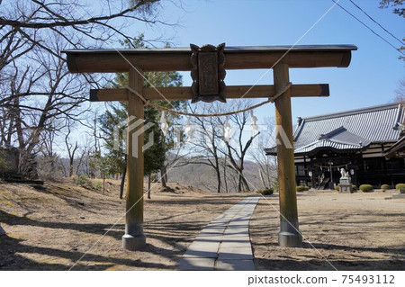 冬季的小森城堡遺跡/小森花園（鹿島神社），山本勘介等人在武田信玄的要求下領地 75493112