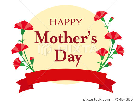 母親節康乃馨絲帶框架12 75494399
