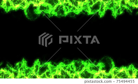 Green flame_upper and lower frame Green flame_upper and lower frame 75494455