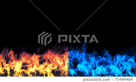 A flame that burns red and blue 75494464