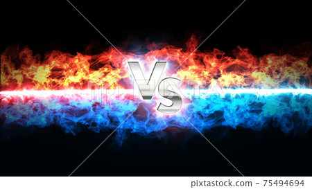 "VS" _Titleback_Red Blue Flame "VS" _Titleback_Red Blue Flame 75494694