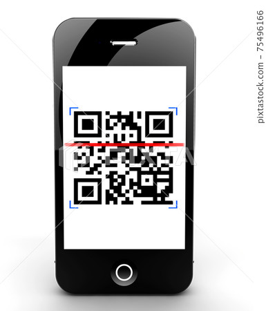 Smartphone scanning code Smartphone scanning code 75496166