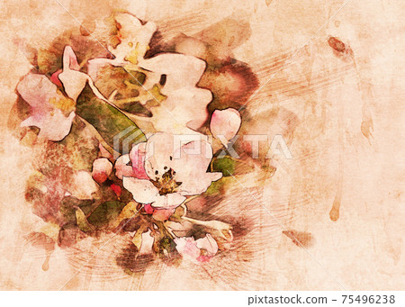 Pink apple blossom digital art 75496238