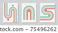 Modern Poster Art. Abstract Wall Art. Digital Interior Decoration Art. Vector EPS 10. 75496262