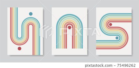 Modern Poster Art. Abstract Wall Art. Digital Interior Decoration Art. Vector EPS 10. 75496262