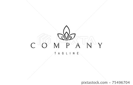 Vector logo on which an abstract image of a pattern of three petals. Vector logo on which an abstract image of a pattern of three petals. 75496704