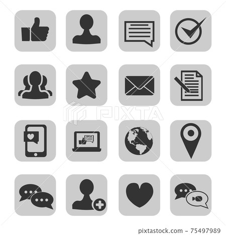 Set of contact and support icons. Contains icons as phone call, customer, email, faq and more. vector sign Set of contact and support icons. Contains icons as phone call, customer, email, faq and more. vector sign 75497989