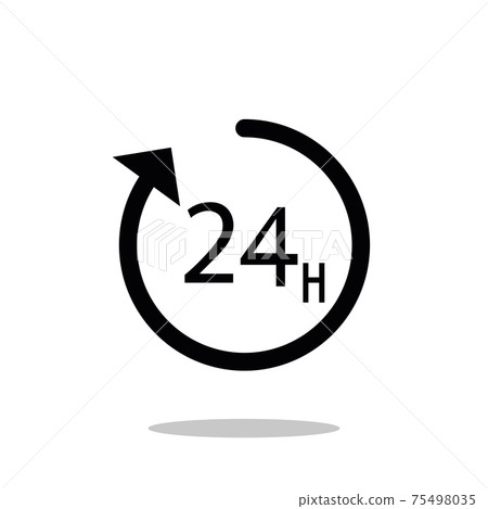 Clock vector icon. Time vector illustration. Trendy Flat style for graphic design, Web site, UI Clock vector icon. Time vector illustration. Trendy Flat style for graphic design, Web site, UI 75498035