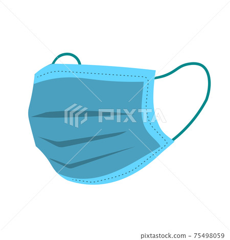 breathing medical respiratory mask. Hospital or pollution protect face masking. vector illustration EPS breathing medical respiratory mask. Hospital or pollution protect face masking. vector illustration EPS 75498059