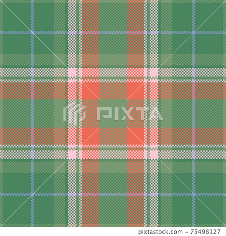 Pixel background vector design. Modern seamless pattern plaid. Square texture fabric. Tartan scottish textile. Beauty color madras ornament. 75498127