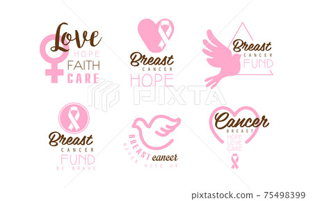 Breast Cancer Logo Templates Design, Hope, Faith, Care Pink Emblems Cartoon Vector Illustration Breast Cancer Logo Templates Design, Hope, Faith, Care Pink Emblems Cartoon Vector Illustration 75498399