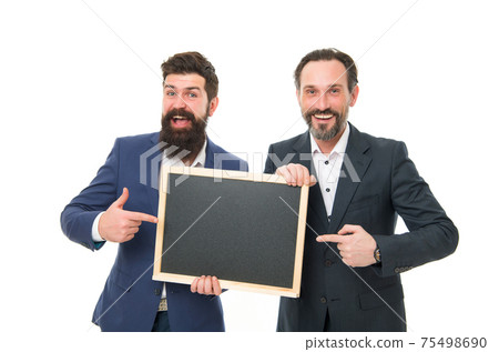 Business people concept. Men bearded guys wear formal  75498690