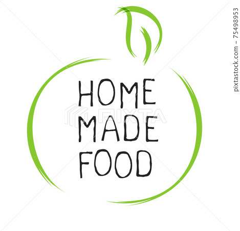 Home made food label and high quality product badges. Bio Organic product Pure healthy Eco food organic, bio and natural product icon. Emblems for cafe, packaging etc. Vector 75498953