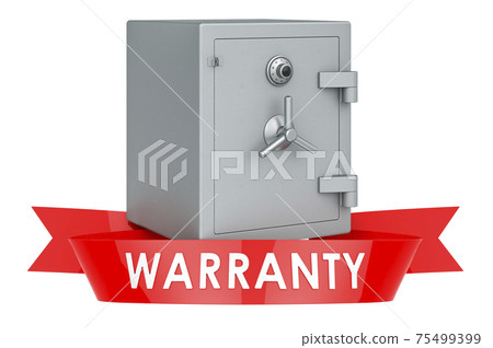 Safe box warranty concept. 3D rendering 75499399