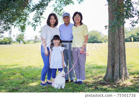 Family having fun in the park Family having fun in the park 75501738